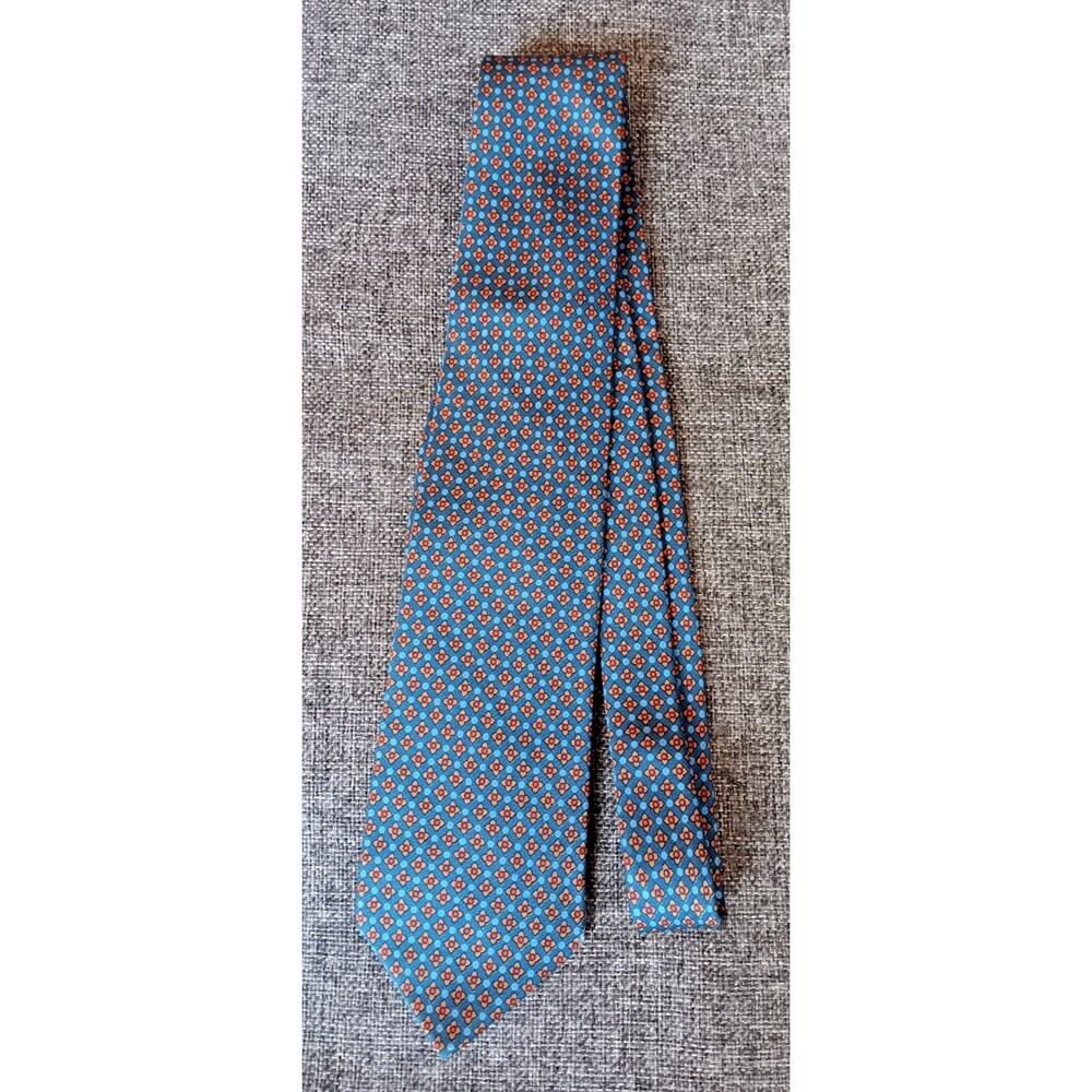 Tie 70s 80s 90s Y2K Mens The Carlton Collection Blue Gold Red 3.25 Wide 58 Long